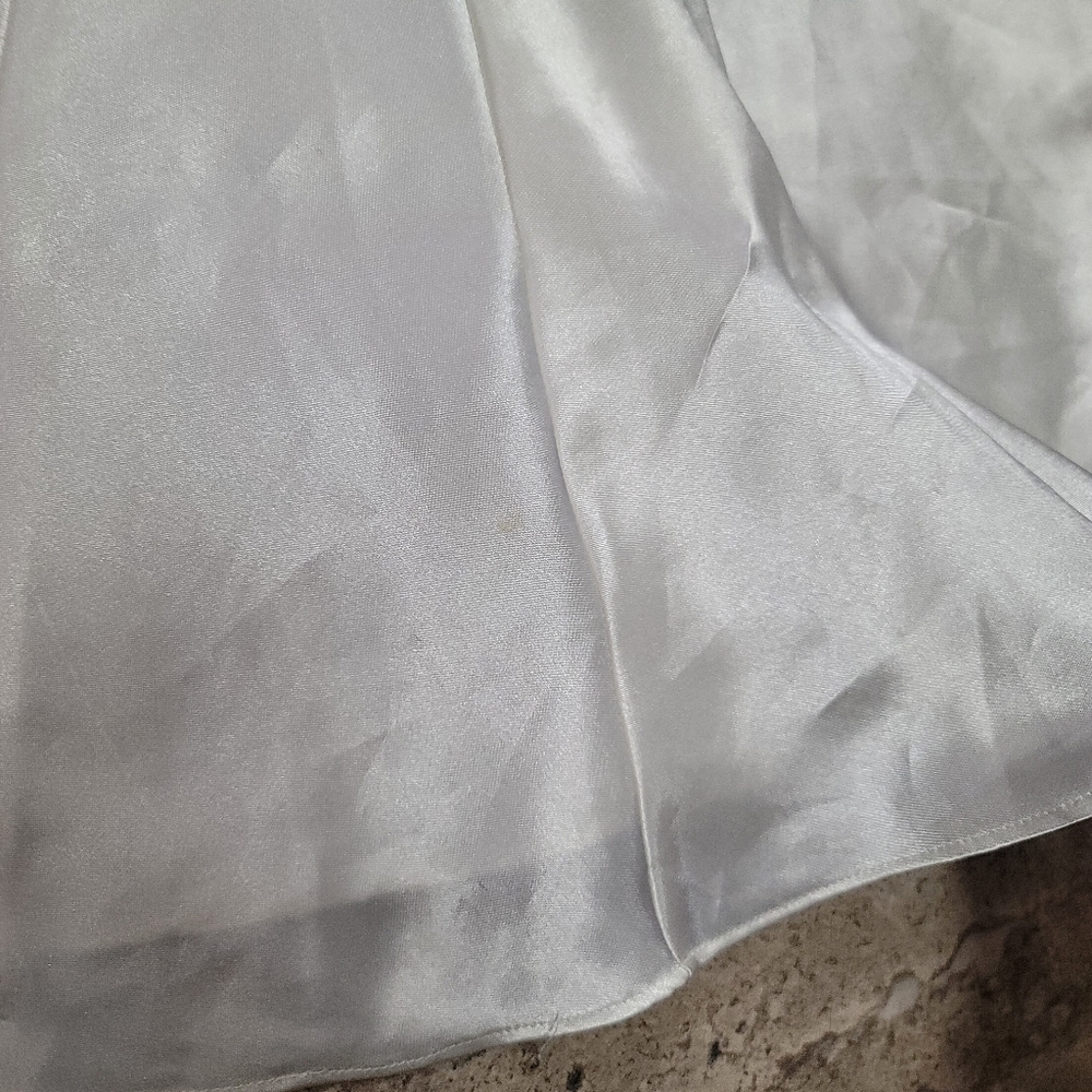 Vintage 90s Victoria’s Secret Gold Label Satin Bridal Slip Mini Dress Ivory - Picture 6 of 12